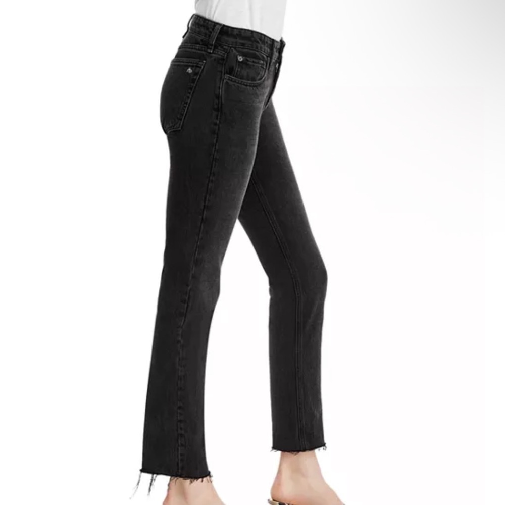 Rag & Bone Dre Low Rise Slim Boyfriend Jeans Black - Picture 2 of 4